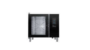 Invoq Essence 6-1/1 GN combi oven front view with intuitive touchscreen interface, designed for simple operation and consistent cooking performance